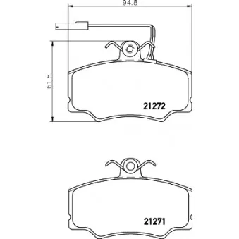 MINTEX MDB2467 - Jeu de 4 plaquettes de frein avant