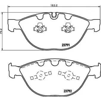 Jeu de 4 plaquettes de frein avant MINTEX OEM 6763652