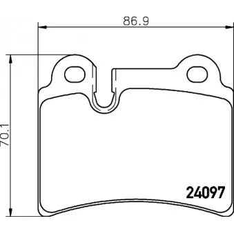 Jeu de 4 plaquettes de frein arrière MINTEX OEM 7L6698451B