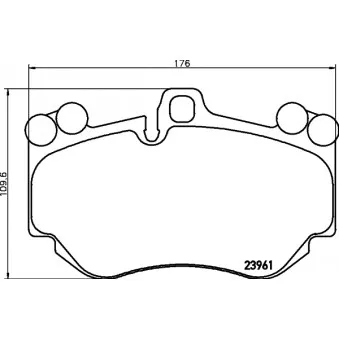 Jeu de 4 plaquettes de frein avant MINTEX OEM 95535193950