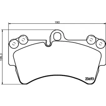 Jeu de 4 plaquettes de frein avant MINTEX OEM 95535193910