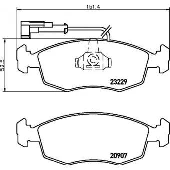 Jeu de 4 plaquettes de frein avant MINTEX OEM 71770962