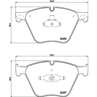 Jeu de 4 plaquettes de frein avant MINTEX OEM 34112413079
