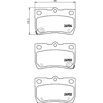 MINTEX MDB3051 - Jeu de 4 plaquettes de frein avant