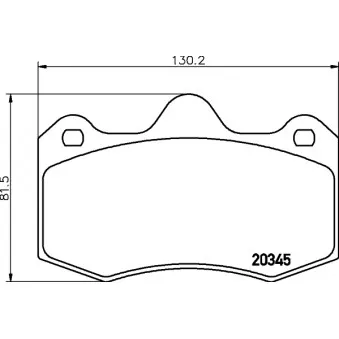 Jeu de 4 plaquettes de frein avant MINTEX OEM A132J0001S