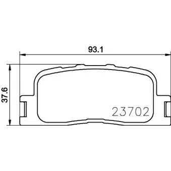 Jeu de 4 plaquettes de frein arrière MINTEX OEM 0446633140