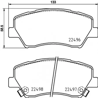 Jeu de 4 plaquettes de frein avant MINTEX OEM 410608736R