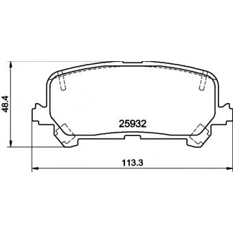 Jeu de 4 plaquettes de frein arrière MINTEX MDB4125