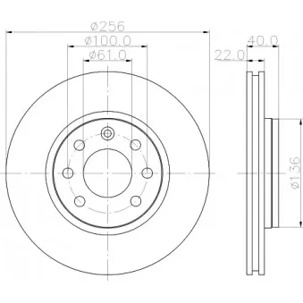 Jeu de 2 disques de frein avant MINTEX OEM 34557199