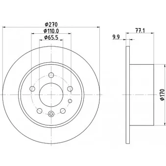 Jeu de 2 disques de frein arrière MINTEX MDC1069