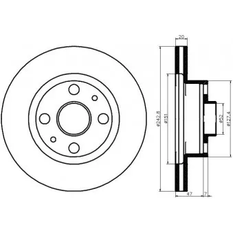 Jeu de 2 disques de frein avant MINTEX [MDC1136]