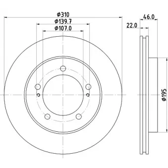 Jeu de 2 disques de frein avant MINTEX OEM 5521177e00000