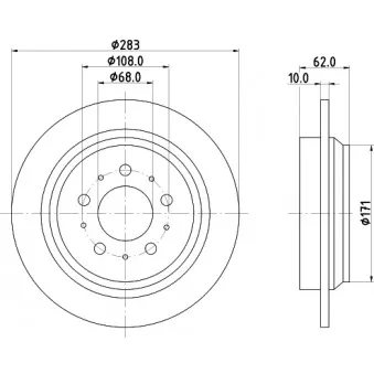 Jeu de 2 disques de frein arrière MINTEX OEM 2722486