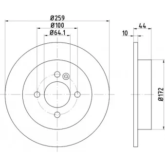 Jeu de 2 disques de frein arrière MINTEX OEM 1503070