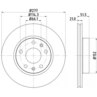 Jeu de 2 disques de frein avant MINTEX OEM SDB101070