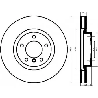 MINTEX MDC1524 - Jeu de 2 disques de frein avant
