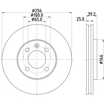 Jeu de 2 disques de frein avant MINTEX OEM 6N0615301E