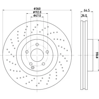 MINTEX MDC1666 - Jeu de 2 disques de frein avant