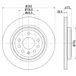 Jeu de 2 disques de frein arrière MINTEX [MDC1675]