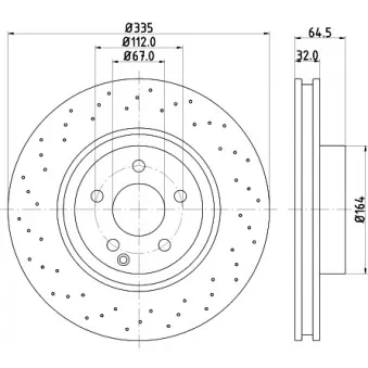 MINTEX MDC1862 - Jeu de 2 disques de frein avant
