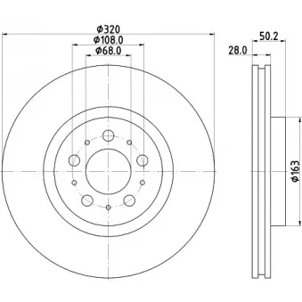 Jeu de 2 disques de frein avant MINTEX OEM 9475266