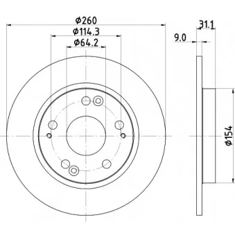 Jeu de 2 disques de frein arrière MINTEX MDC2332