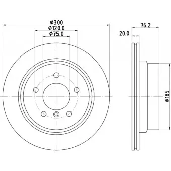 Jeu de 2 disques de frein arrière MINTEX OEM 34216855236