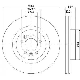 Jeu de 2 disques de frein avant MINTEX OEM LR038934
