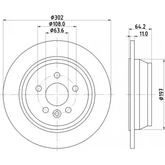 Jeu de 2 disques de frein arrière MINTEX OEM LR039935