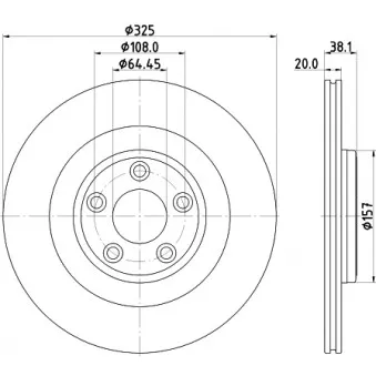 Jeu de 2 disques de frein arrière MINTEX OEM T2R5941