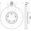 Jeu de 2 disques de frein avant MINTEX [MDC3002C]