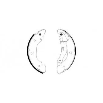 Jeu de mâchoires de frein MINTEX OEM 1227045
