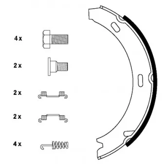 Jeu de mâchoires de frein, frein de stationnement MINTEX MFR650 pour MERCEDES-BENZ VARIO E 250 d - 113cv