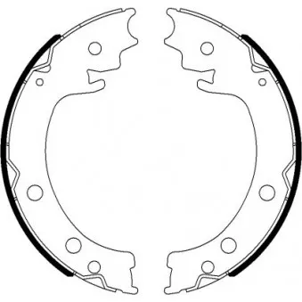 Jeu de mâchoires de frein, frein de stationnement MINTEX OEM 5460077K00