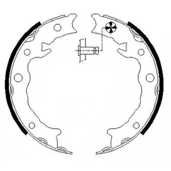 Jeu de mâchoires de frein, frein de stationnement MINTEX MFR723