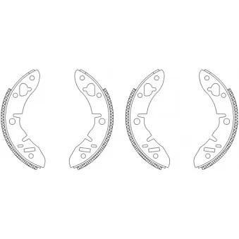 Jeu de mâchoires de frein MINTEX OEM GBS90733