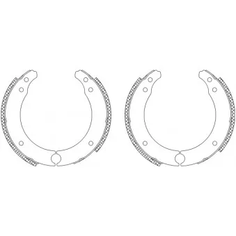 Jeu de mâchoires de frein MINTEX OEM 7701005433