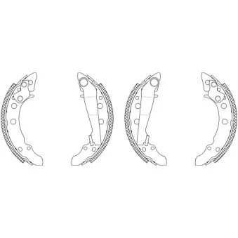 Jeu de mâchoires de frein MINTEX OEM 171609527F