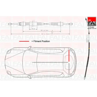 FAI AutoParts FBC0114 - Tirette à câble, frein de stationnement