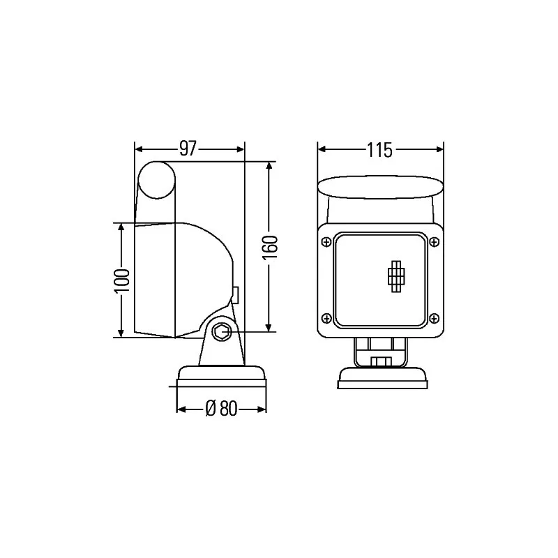 Projecteur de travail HELLA 1GA 007 506-667 - Visuel 2