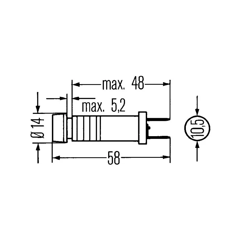 Lampe témoin HELLA 2AA 003 257-042 - Visuel 1