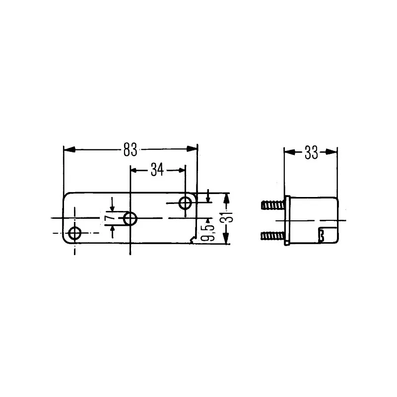 Feu éclaireur de plaque HELLA 2KA 003 168-027 - Visuel 1