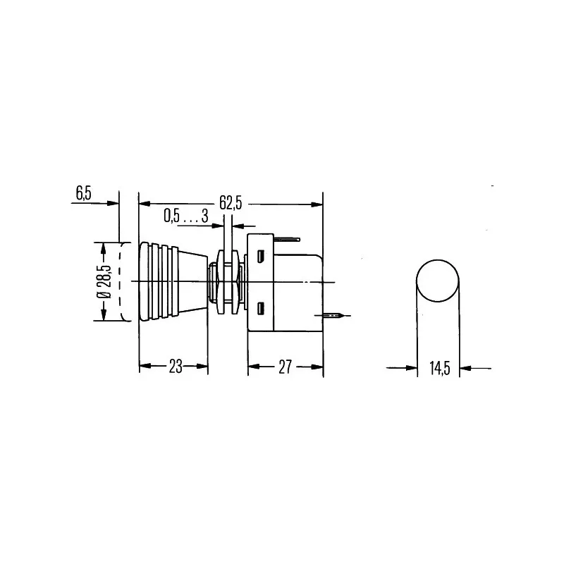 Interrupteur HELLA 6ED 004 778-031 - Visuel 1