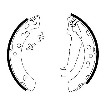 Jeu de mâchoires de frein HELLA OEM 4406099B26