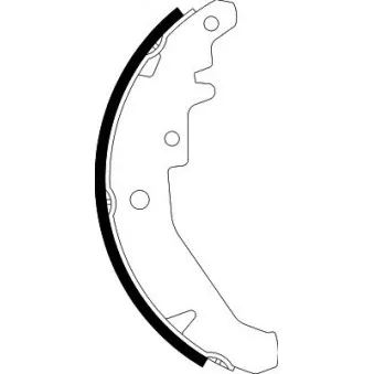 Jeu de mâchoires de frein HELLA OEM 7081572