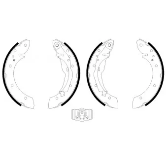 HELLA 8DB 355 003-161 - Kit de freins arrière (prémontés)