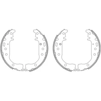 HELLA 8DB 355 003-441 - Kit de freins arrière (prémontés)