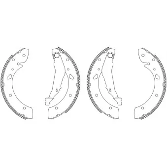 Kit de freins arrière (prémontés) HELLA [8DB 355 003-451]