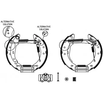 Kit de freins arrière (prémontés) HELLA OEM 4251J5