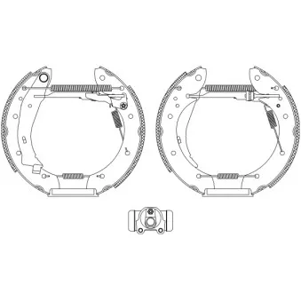 Kit de freins arrière (prémontés) HELLA OEM 4241H6